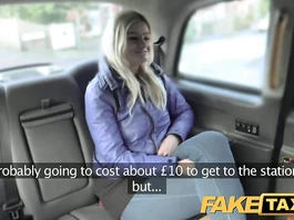 POV movie of my blonde passenger in hard fuck