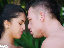 Skinny cute Latina chick with small boobies fucks her fitness trainer