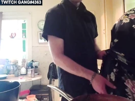 Slender shaped blonde got excitingly fondled and fucked in kitchen