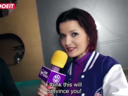 Teen blonde chick got under the bar and doing tight blowjob to bartender